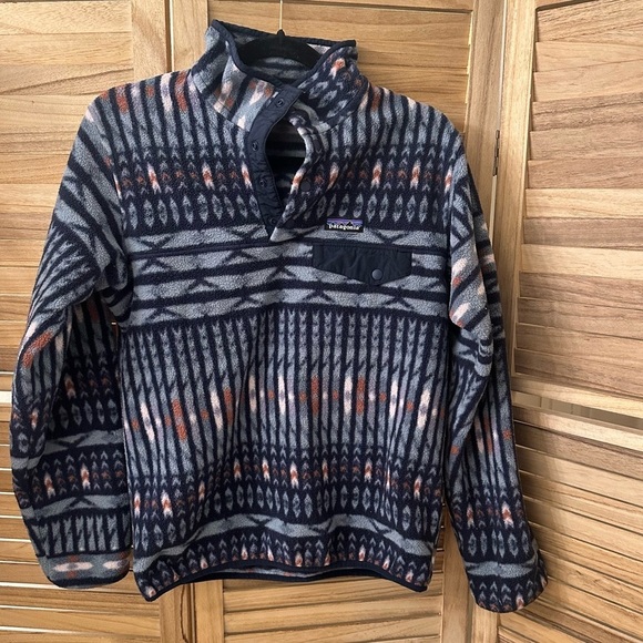 Patagonia Fleece Synchilla Snap-T Pullover Kuta Klash Shadow - Picture 3 of 7